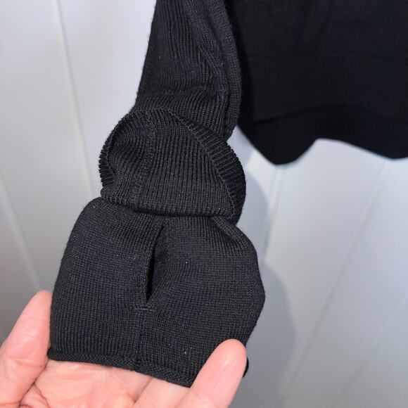 Lululemon Sweater Womens Sit in Lotus Black Merino Wool Knit Size See Measures - Picture 4 of 7